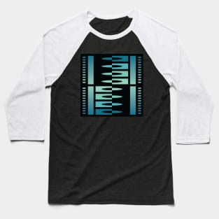 “Dimensional Split (2)” - V.3 Blue - (Geometric Art) (Dimensions) - Doc Labs Baseball T-Shirt